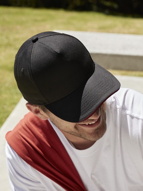 Casquettes à personnaliser BEECHFIELD EARTHAWARE® CLASSIC ORGANIC COTTON 5 PANEL CAP - SANDWICH PEAK 