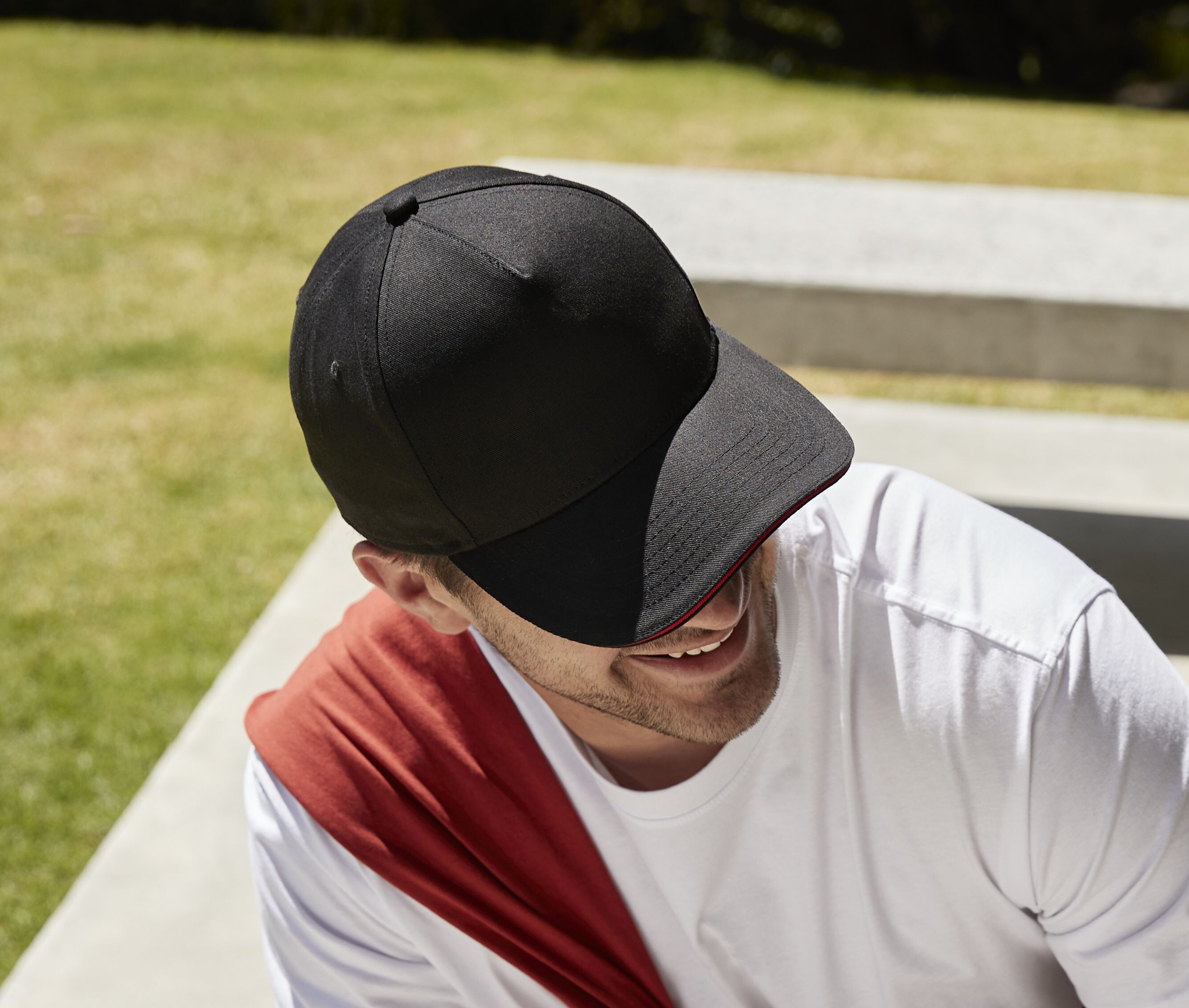 Casquettes personnalisable BEECHFIELD EARTHAWARE® CLASSIC ORGANIC COTTON 5 PANEL CAP - SANDWICH PEAK