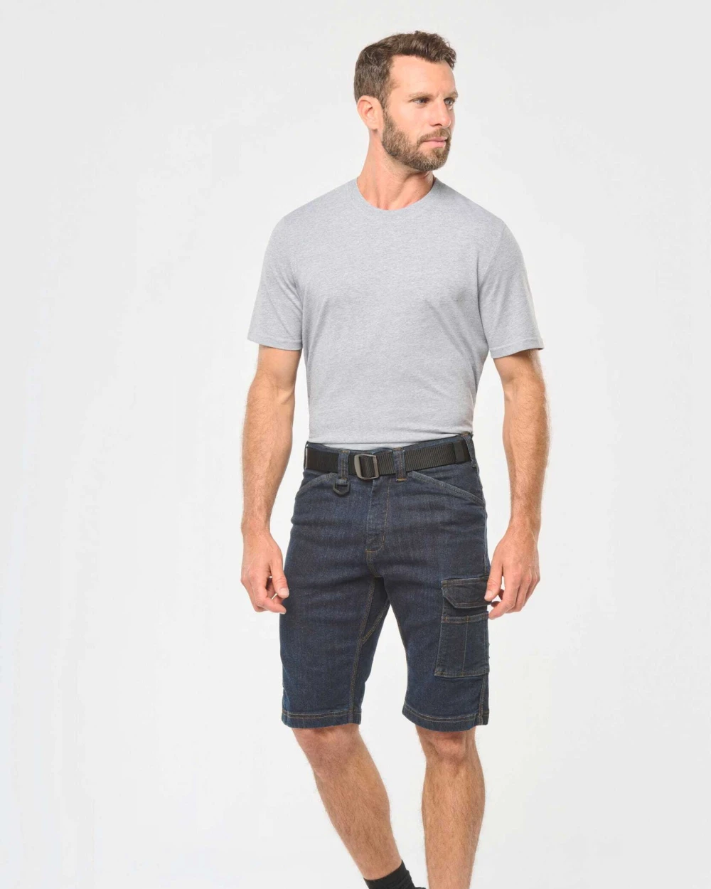 Bermuda's & Shorts WK. DESIGNED TO WORK Denim herenbermuda met meerdere zakken voor bedrukking &amp; borduring
