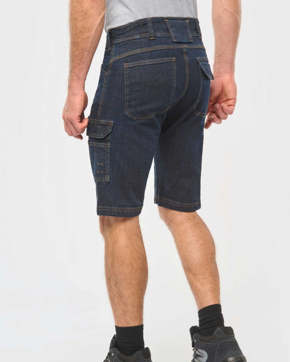 WK. DESIGNED TO WORK Denim-Bermuda-Shorts mit mehreren Taschen, für Herren Bermudas & Shorts personalisierbar