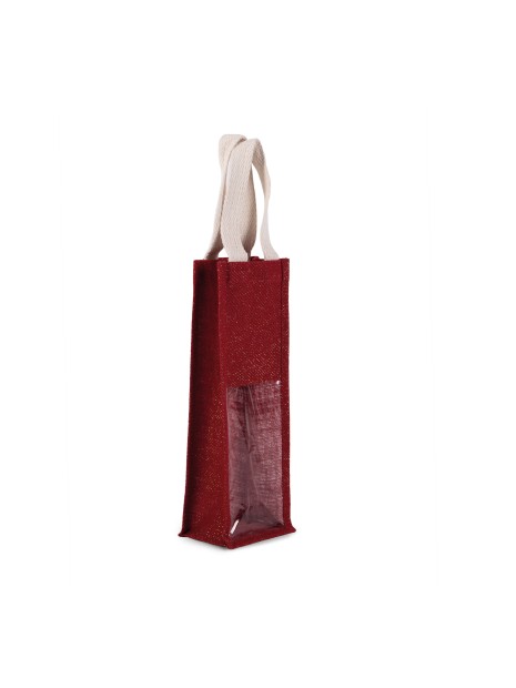 KIMOOD Sac porte-bouteille en jute /api/colors/0870cea9-0a6c-4465-83de-8b396aeb0fc8 personnalisable