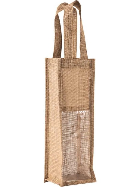 KIMOOD Sac porte-bouteille en jute  personnalisable
