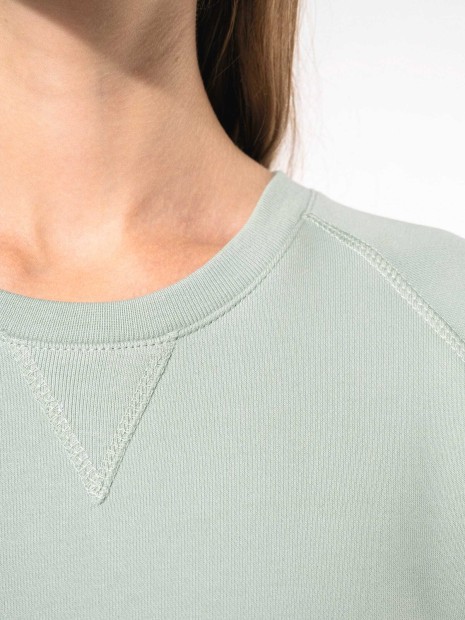 Sweat-shirts à personnaliser KARIBAN Sweat-shirt Bio col rond manches raglan femme 