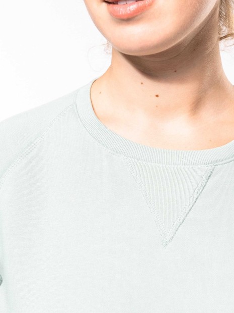 Sweat-shirts à personnaliser KARIBAN Sweat-shirt Bio col rond manches raglan femme 