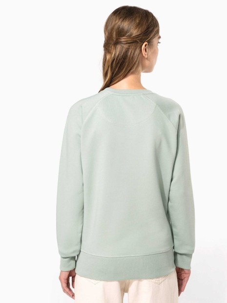 Sweat-shirts à personnaliser KARIBAN Sweat-shirt Bio col rond manches raglan femme 