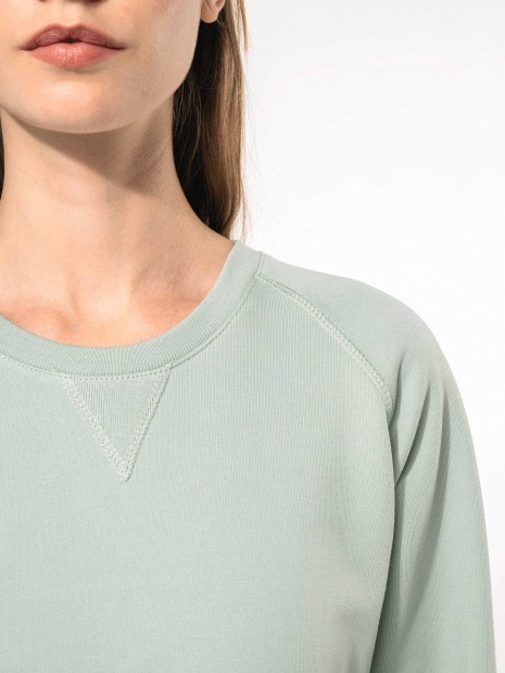 Sweat-shirts à personnaliser KARIBAN Sweat-shirt Bio col rond manches raglan femme 