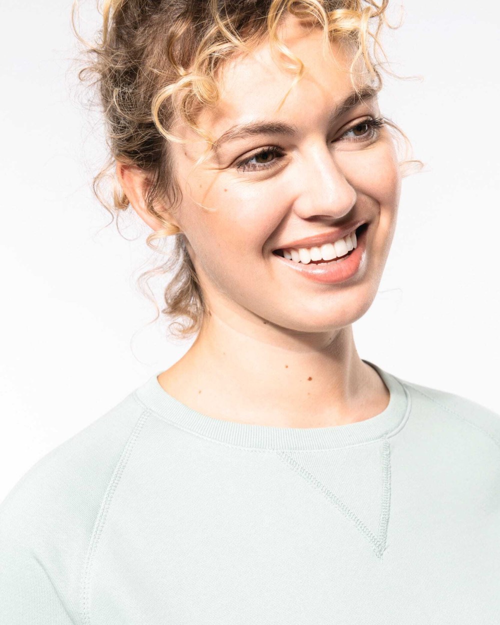 Sweat-shirts personnalisable KARIBAN Sweat-shirt Bio col rond manches raglan femme