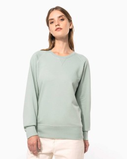 Sweat-shirt Bio col rond manches raglan femme