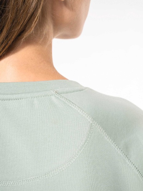 Sweat-shirts à personnaliser KARIBAN Sweat-shirt Bio col rond manches raglan femme 