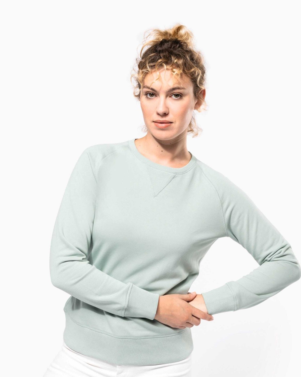 Sweat-shirts personnalisable KARIBAN Sweat-shirt Bio col rond manches raglan femme