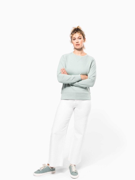 Sweat-shirts à personnaliser KARIBAN Sweat-shirt Bio col rond manches raglan femme 