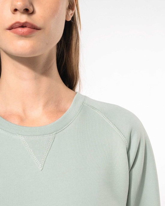 Sweat-shirts personnalisable Kariban Sweat-shirt Bio col rond manches raglan femme