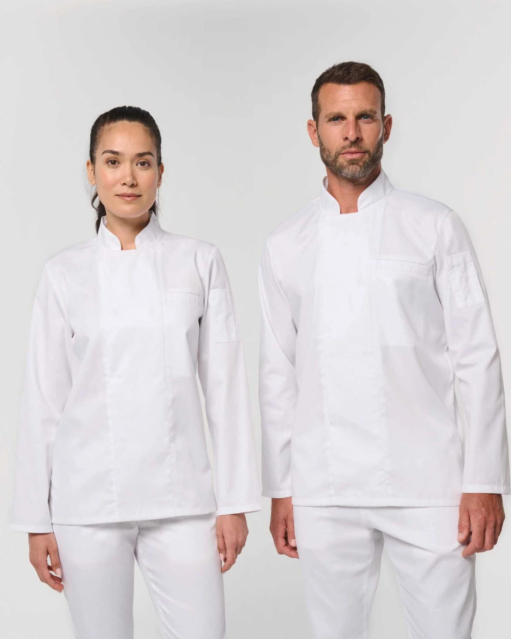 WK. DESIGNED TO WORK Umweltfreundliche, atmungsaktive Unisex-Kochjacke mit langen Ärmeln Jacken personalisierbar