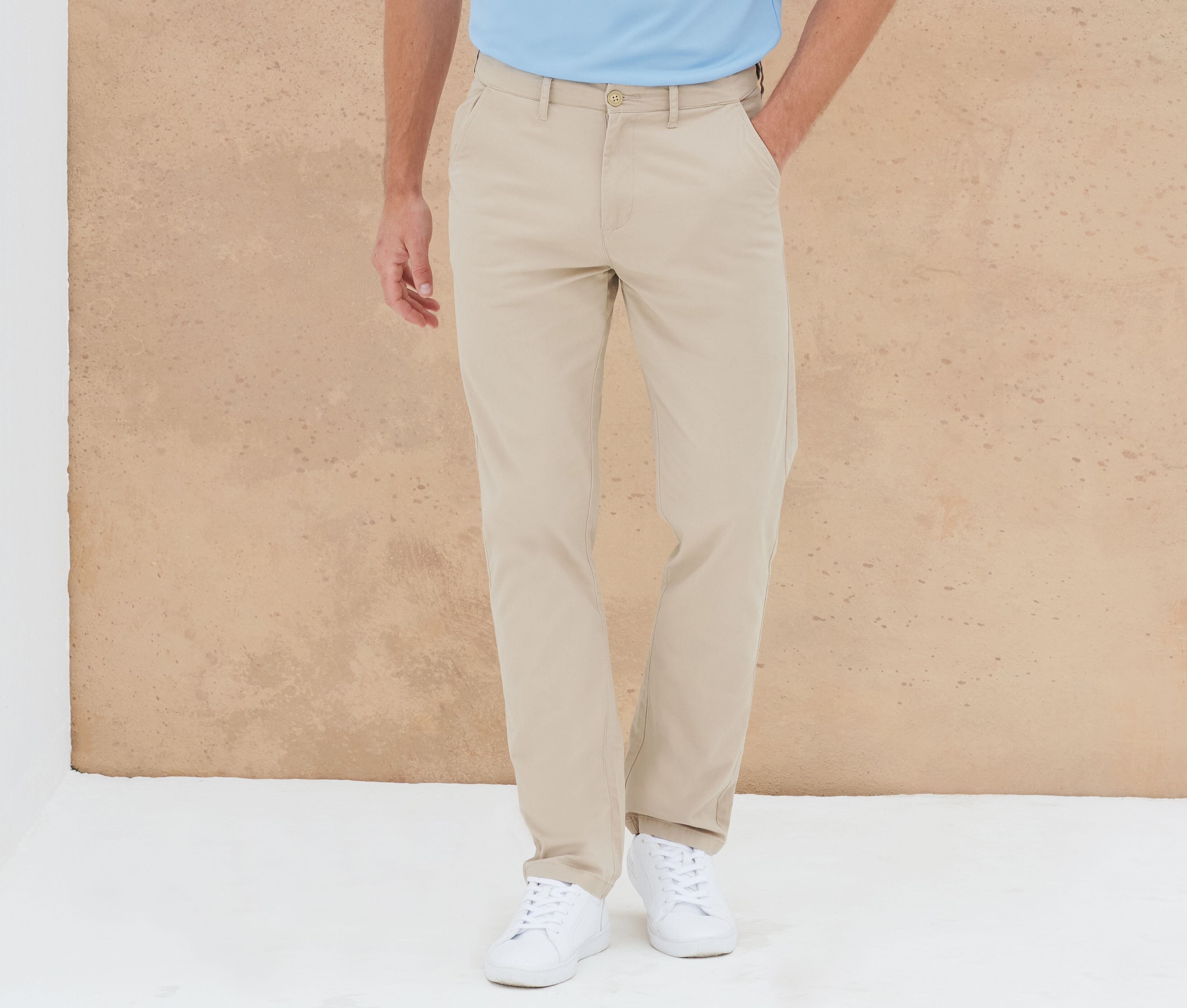 HENBURY MEN'S STRETCH CHINO WITH FLEX WAISTBAND Hosen personalisierbar