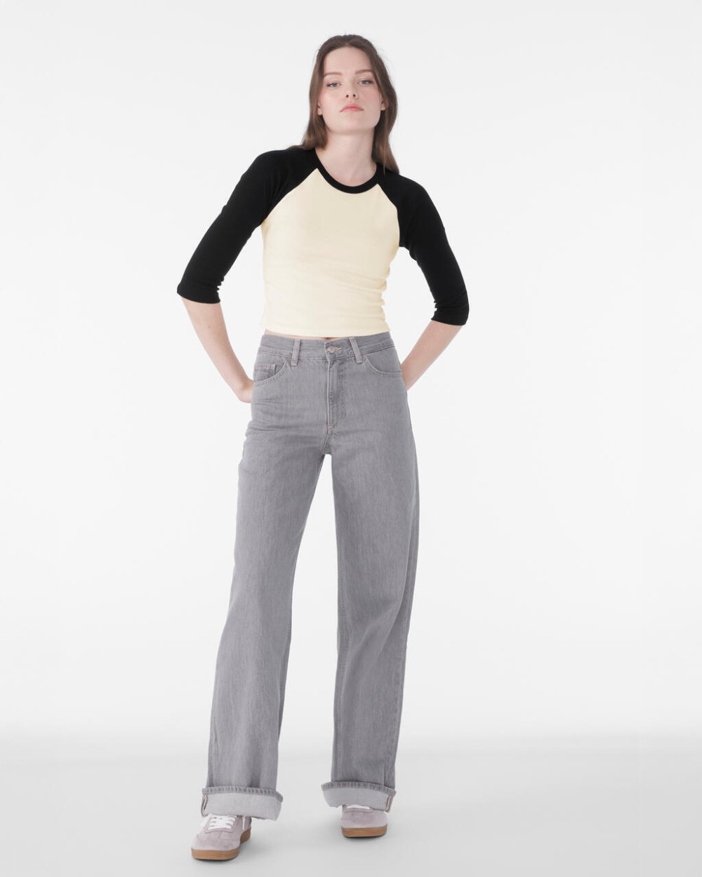 T-Shirts personnalisable BELLA-CANVAS Women's Micro Rib 3/4 Raglan Baby Tee