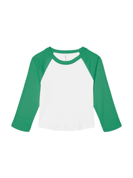BELLA-CANVAS Women's Micro Rib 3/4 Raglan Baby Tee /api/colors/995f1715-c0c8-4223-b313-f99831b8551a personnalisable