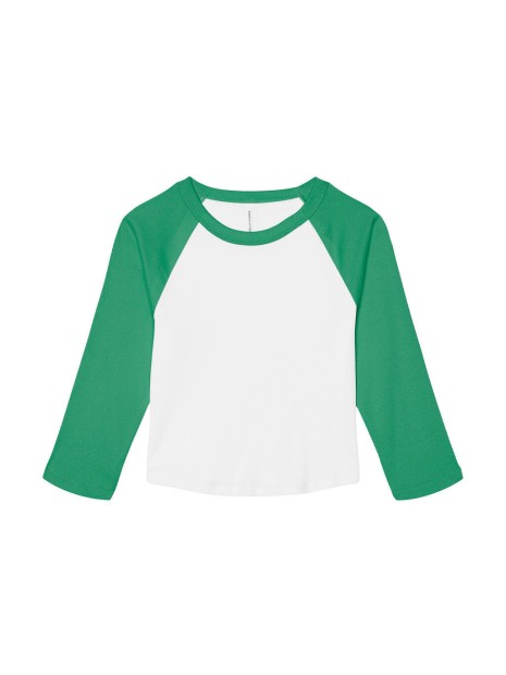 BELLA-CANVAS Women's Micro Rib 3/4 Raglan Baby Tee /api/colors/995f1715-c0c8-4223-b313-f99831b8551a personnalisable