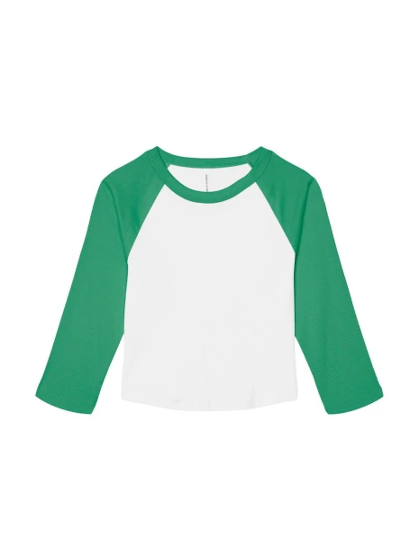 BELLA-CANVAS Women's Micro Rib 3/4 Raglan Baby Tee /api/colors/995f1715-c0c8-4223-b313-f99831b8551a personnalisable