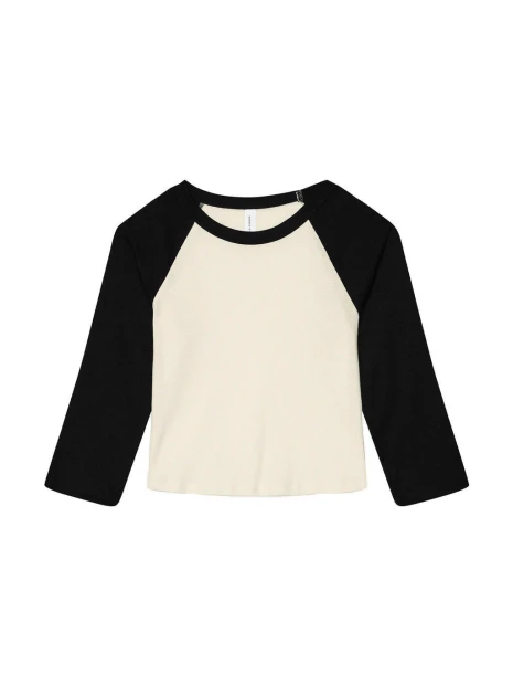 BELLA-CANVAS Women's Micro Rib 3/4 Raglan Baby Tee /api/colors/63e06a2f-1a57-4e61-b4dd-0c6e0b64741e personnalisable