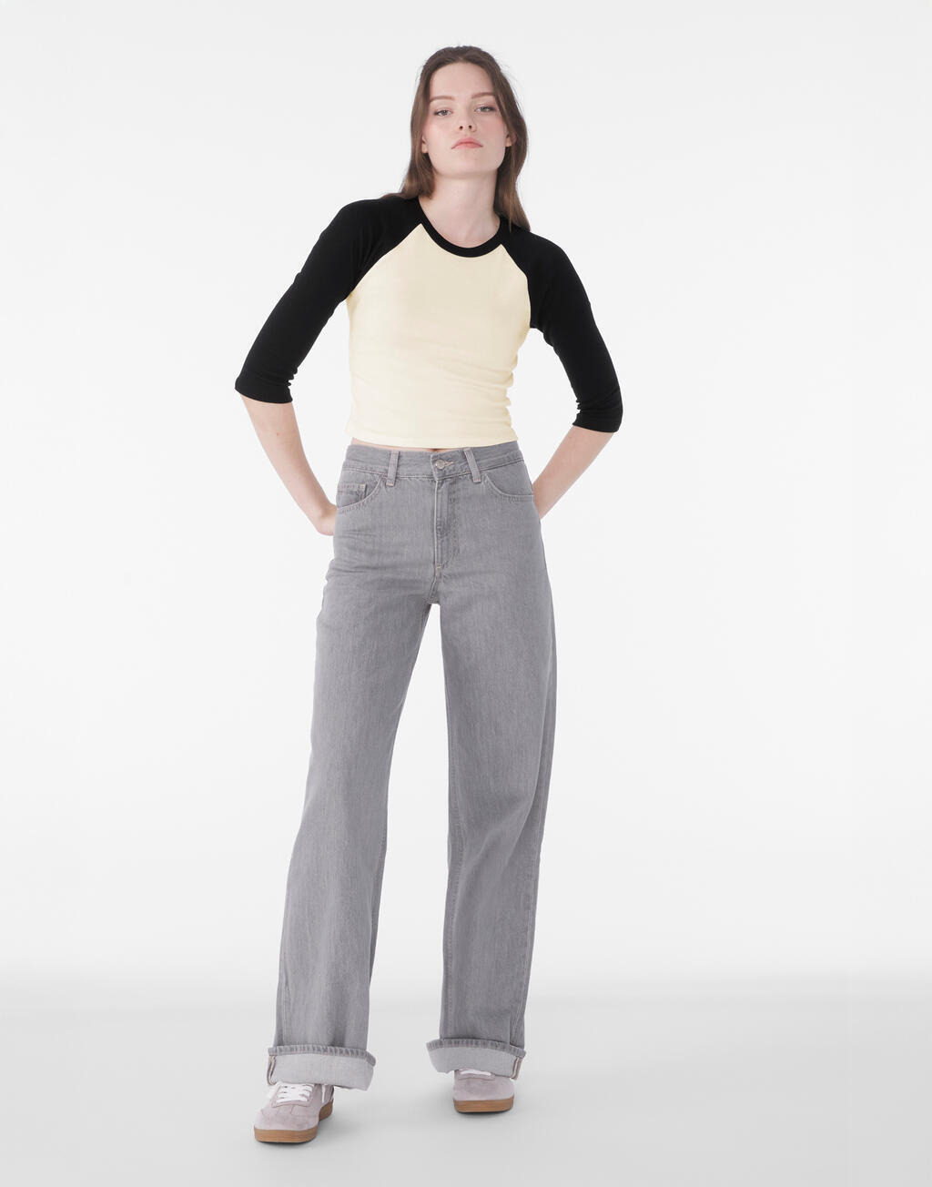 T-Shirts personnalisable BELLA-CANVAS Women's Micro Rib 3/4 Raglan Baby Tee