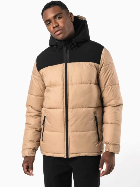 Vestes à personnaliser KARIBAN Parka matelassée à capuche bi-ton unisexe 