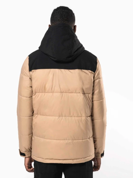 Vestes à personnaliser KARIBAN Parka matelassée à capuche bi-ton unisexe 