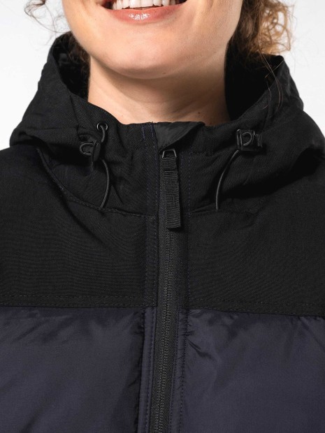 Vestes à personnaliser KARIBAN Parka matelassée à capuche bi-ton unisexe 