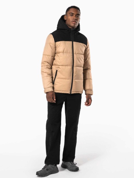 Vestes à personnaliser KARIBAN Parka matelassée à capuche bi-ton unisexe 