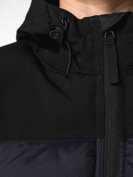 Vestes à personnaliser KARIBAN Parka matelassée à capuche bi-ton unisexe 