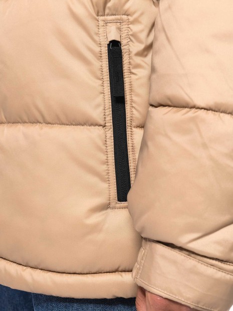 Vestes à personnaliser KARIBAN Parka matelassée à capuche bi-ton unisexe 