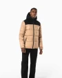 KARIBAN Unisex Steppparka mit Kapuze in zwei Farbtönen Jacken personalisierbar
