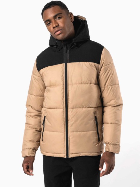 Vestes à personnaliser KARIBAN Parka matelassée à capuche bi-ton unisexe 