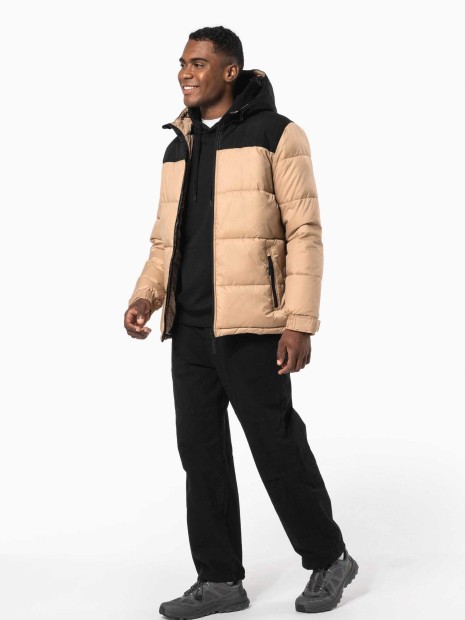 Vestes à personnaliser KARIBAN Parka matelassée à capuche bi-ton unisexe 