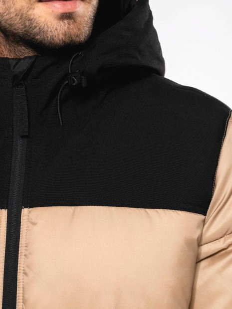 Vestes à personnaliser KARIBAN Parka matelassée à capuche bi-ton unisexe 