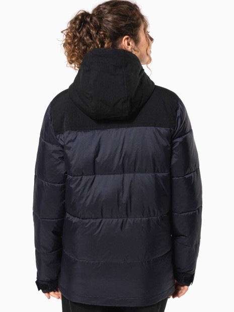 Vestes à personnaliser KARIBAN Parka matelassée à capuche bi-ton unisexe 