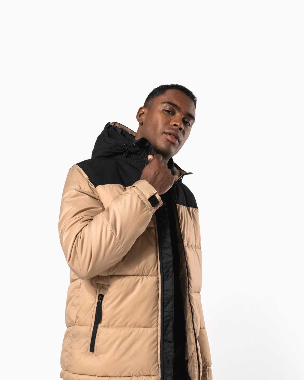 Vestes personnalisable KARIBAN Parka matelassée à capuche bi-ton unisexe