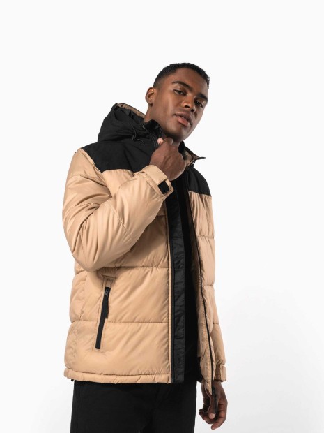 Vestes à personnaliser KARIBAN Parka matelassée à capuche bi-ton unisexe 