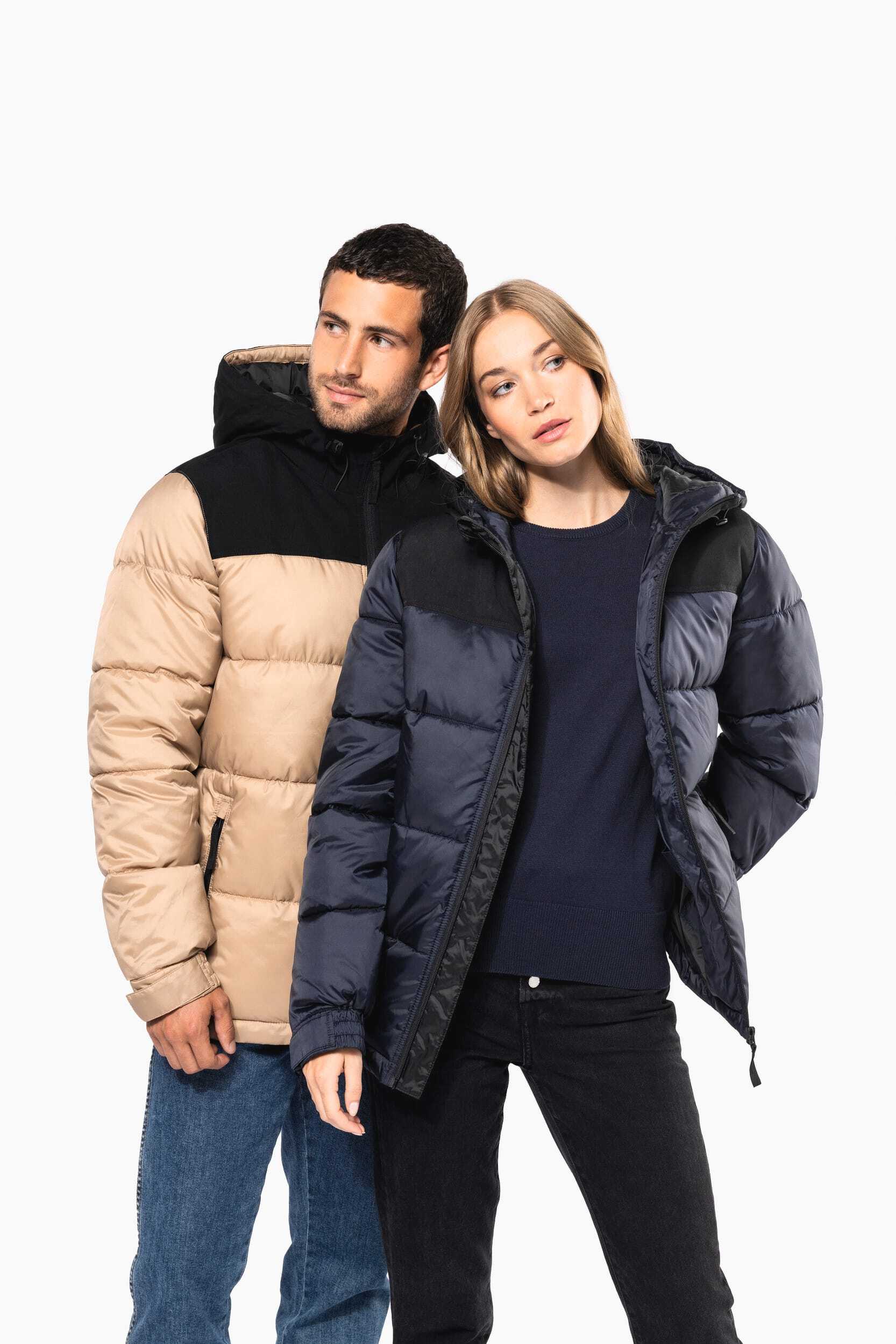 Vestes personnalisable KARIBAN Parka matelassée à capuche bi-ton unisexe