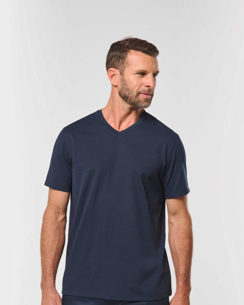 WK. DESIGNED TO WORK Antibakterielles, umweltfreundliches T-Shirt mit V-Ausschnitt für Herren T-Shirts personalisierbar