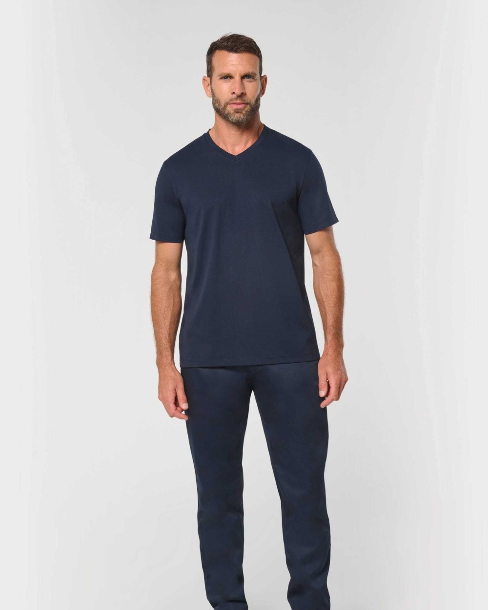 WK. DESIGNED TO WORK Antibakterielles, umweltfreundliches T-Shirt mit V-Ausschnitt für Herren T-Shirts personalisierbar
