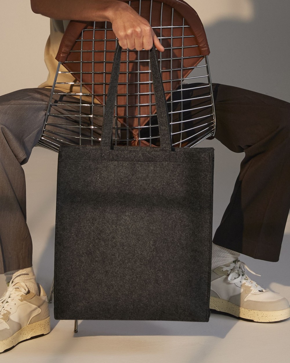 Tote bags BAG BASE FELT TOTE BAG voor bedrukking &amp; borduring