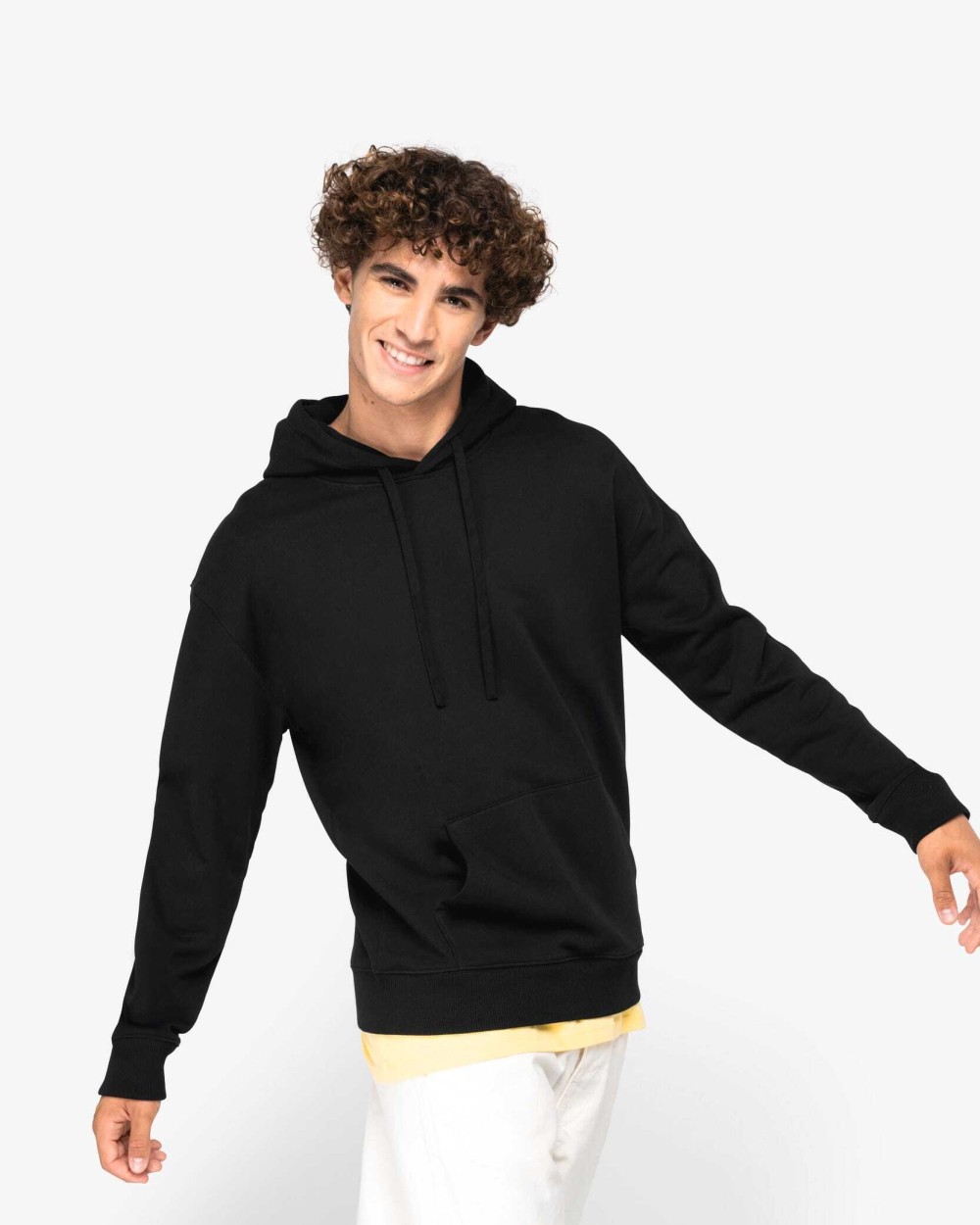 Sweaters & hoodies NATIVE SPIRIT Ecologische uniseks sweater met capuchon en verlaagde schouders French Terry voor bedrukking &amp; borduring
