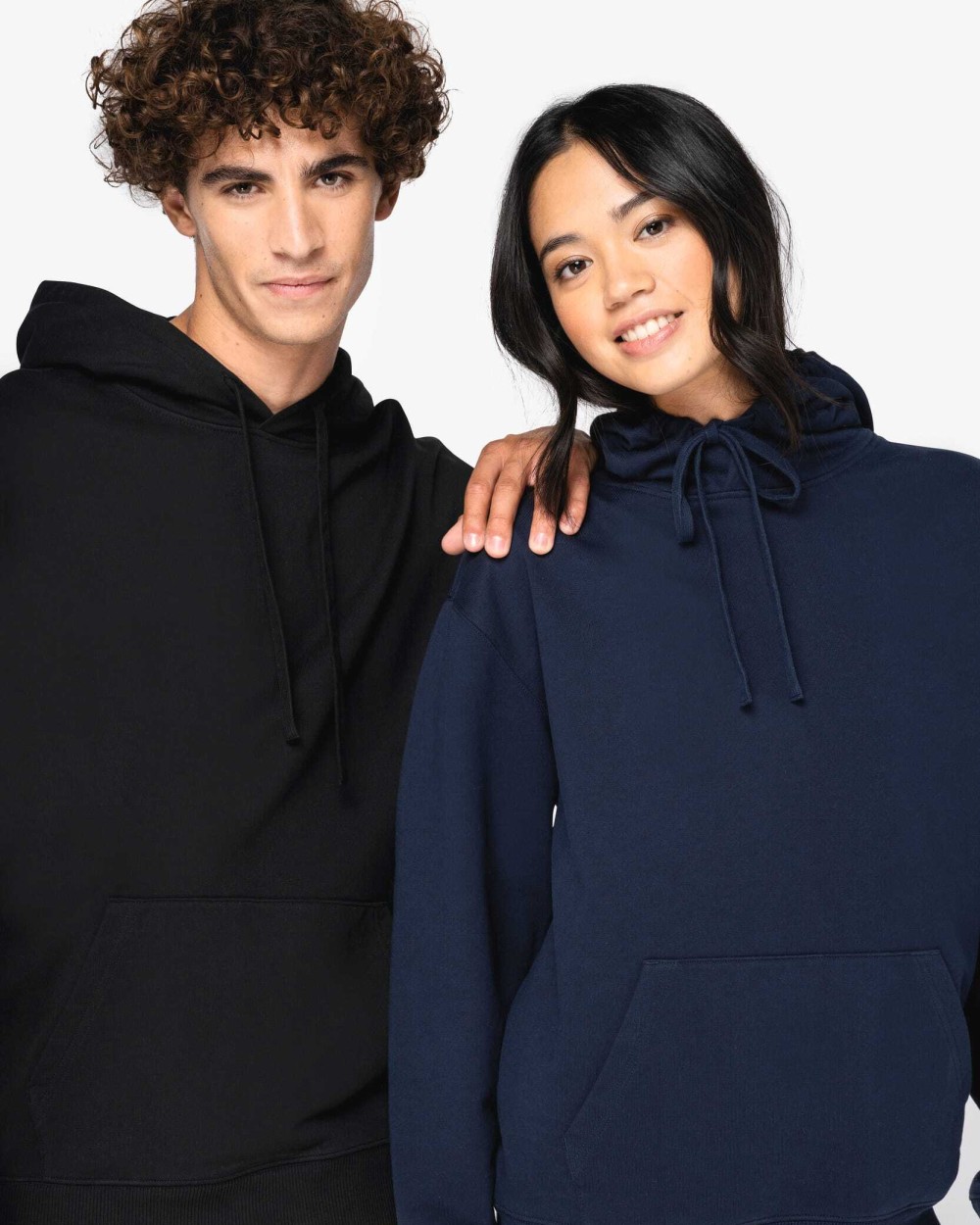 NATIVE SPIRIT Umweltfreundliches Unisex Kapuzen-Sweatshirt mit hängenden Schultern aus French Terry Sweatshirts personalisierbar