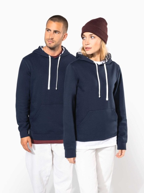 Sweat-shirts à personnaliser KARIBAN Sweat-shirt à capuche contrastée à motifs unisexe 