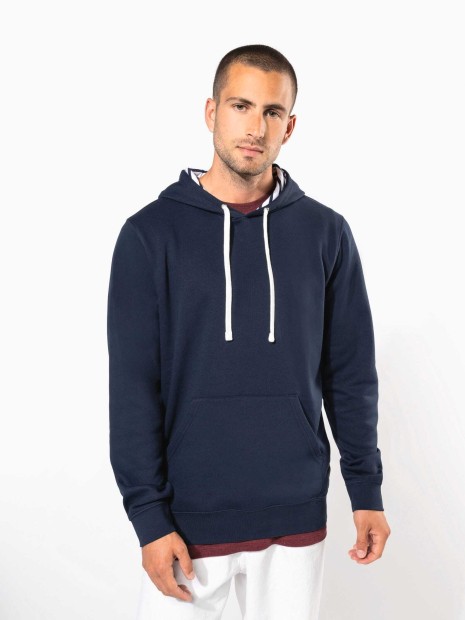 Sweat-shirts à personnaliser KARIBAN Sweat-shirt à capuche contrastée à motifs unisexe 