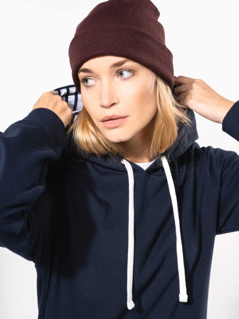 Sweat-shirts à personnaliser KARIBAN Sweat-shirt à capuche contrastée à motifs unisexe 