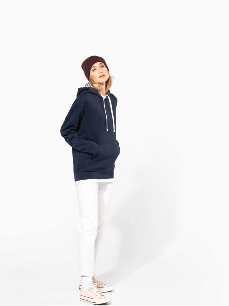 Sweat-shirts à personnaliser KARIBAN Sweat-shirt à capuche contrastée à motifs unisexe 