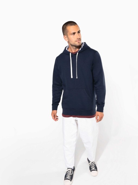 Sweat-shirts à personnaliser KARIBAN Sweat-shirt à capuche contrastée à motifs unisexe 