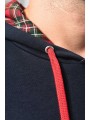KARIBAN Sweat-shirt à capuche contrastée à motifs unisexe  personnalisable