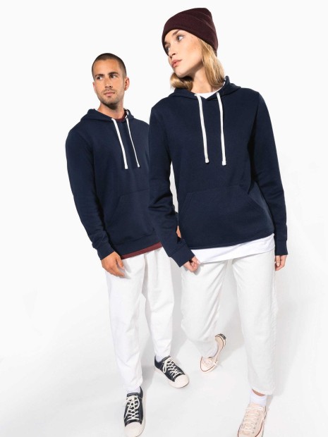 Sweat-shirts à personnaliser KARIBAN Sweat-shirt à capuche contrastée à motifs unisexe 